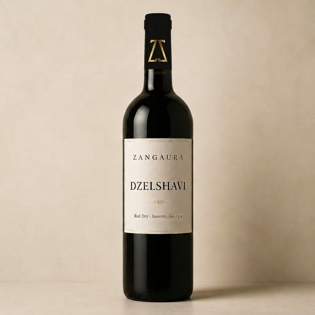 ZANGAURA Dzelshavi wine bottle