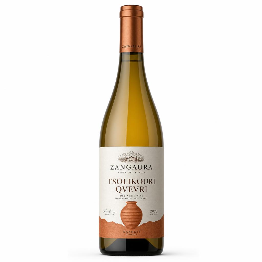 ZANGAURA Tsolikouri Amber Dry wine bottle