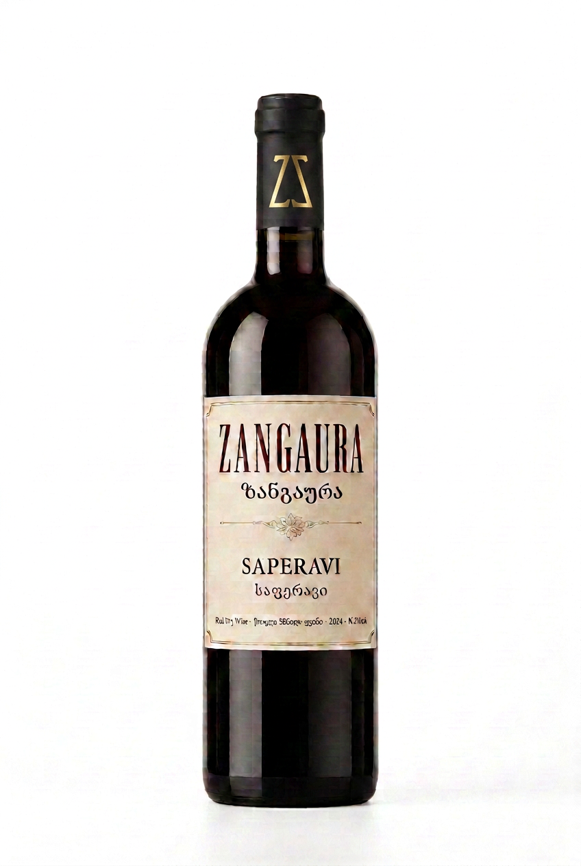 ZANGAURA Saperavi wine bottle