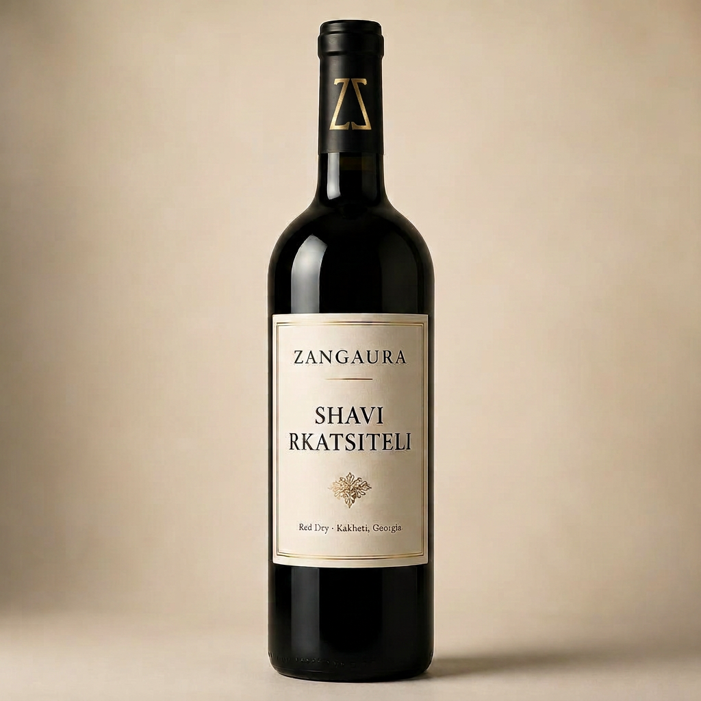 ZANGAURA Shavi Rkatsiteli wine bottle