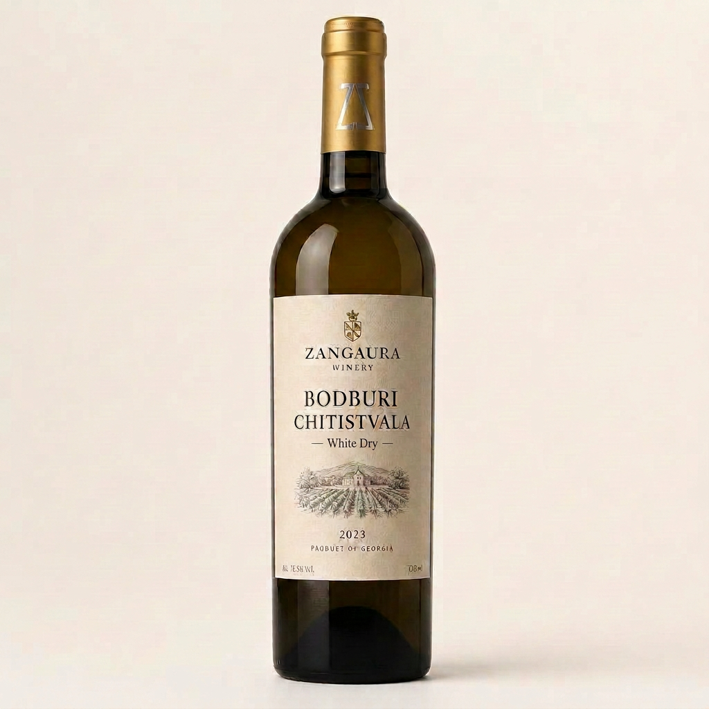 ZANGAURA Bodburi Chitistvala wine bottle