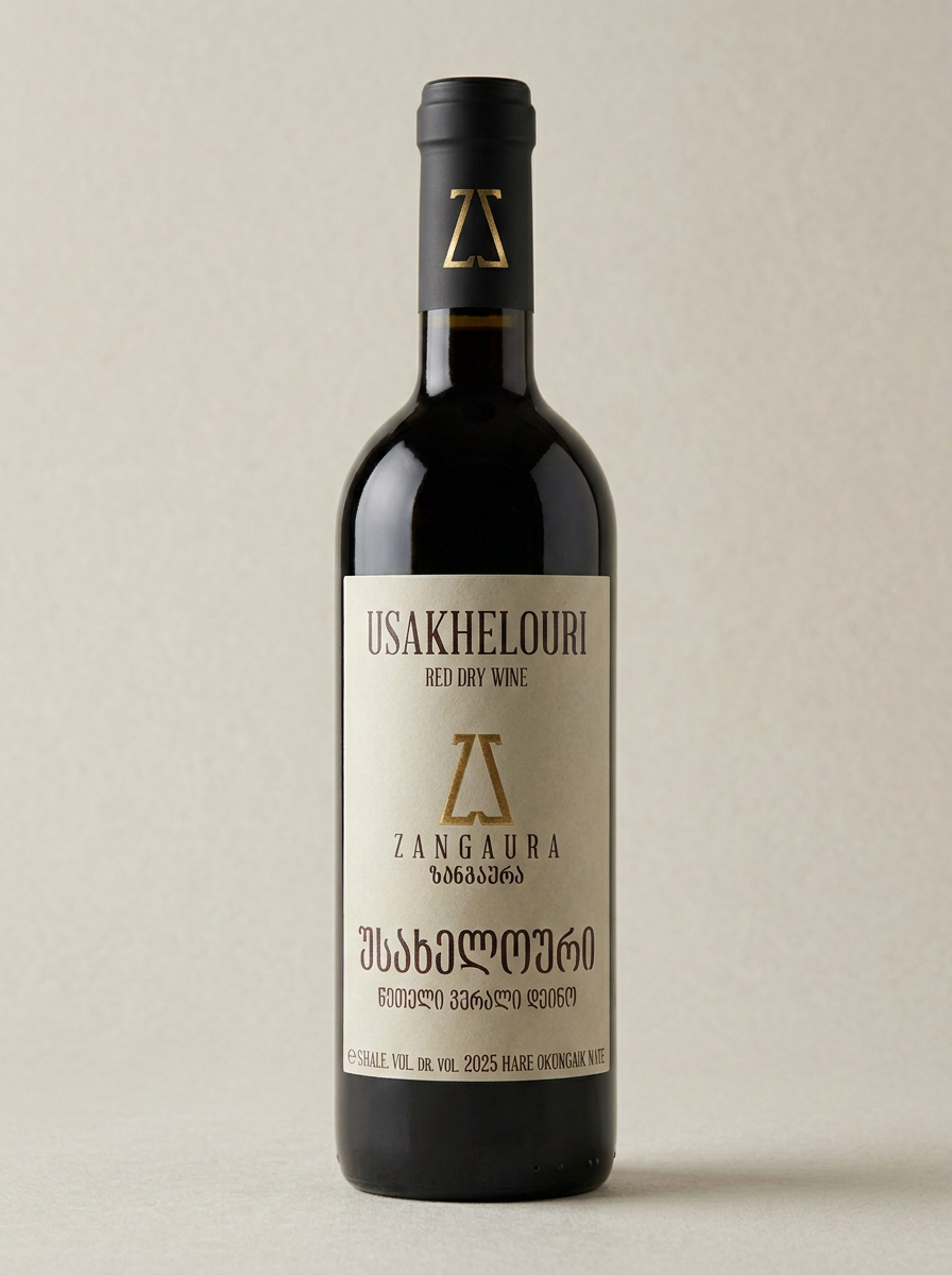 ZANGAURA Usakhelouri wine bottle