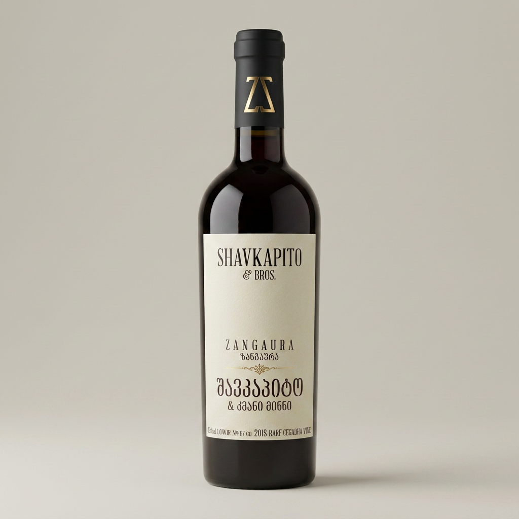 ZANGAURA Shavkapito wine bottle