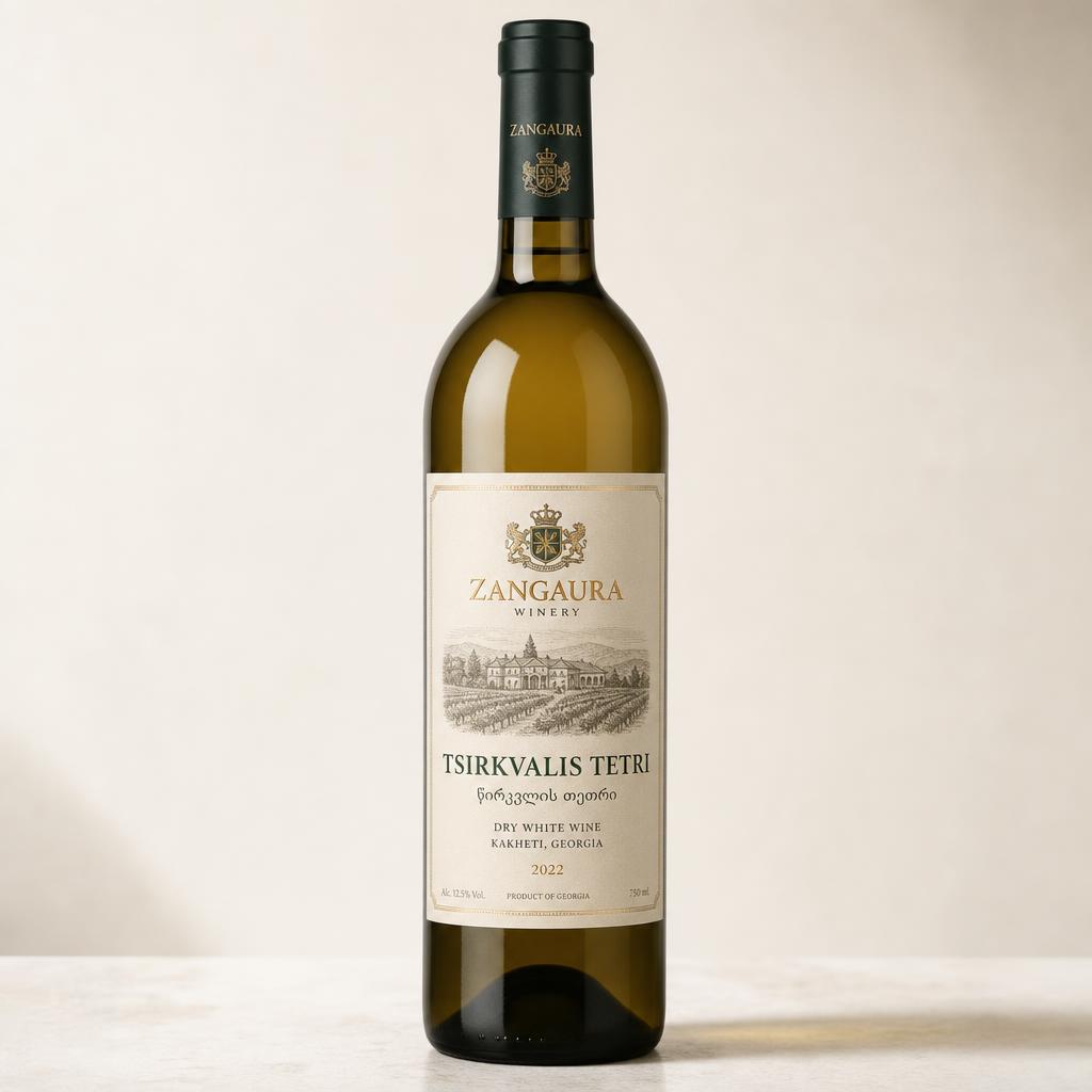 ZANGAURA Tsirkvalis Tetri wine bottle