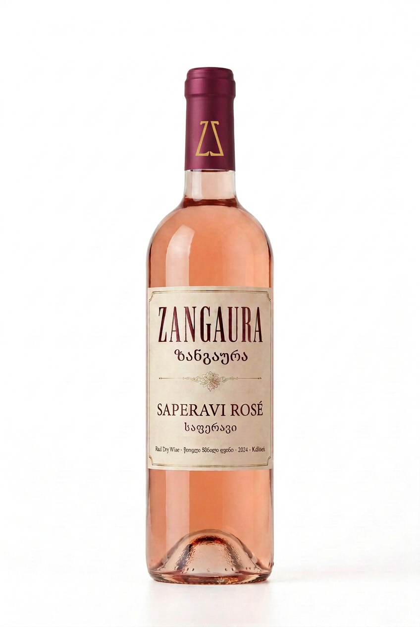 ZANGAURA Saperavi Rosé wine bottle