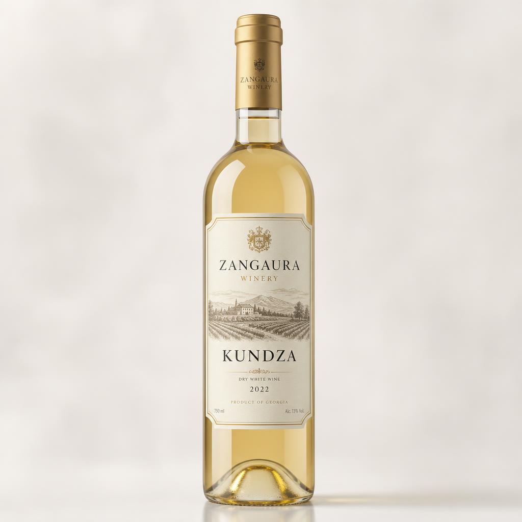 ZANGAURA Kundza wine bottle