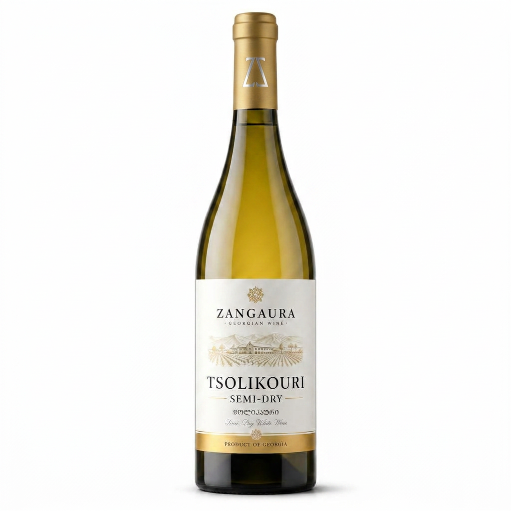ZANGAURA Tsitska-Tsolikouri Semi-Dry wine bottle