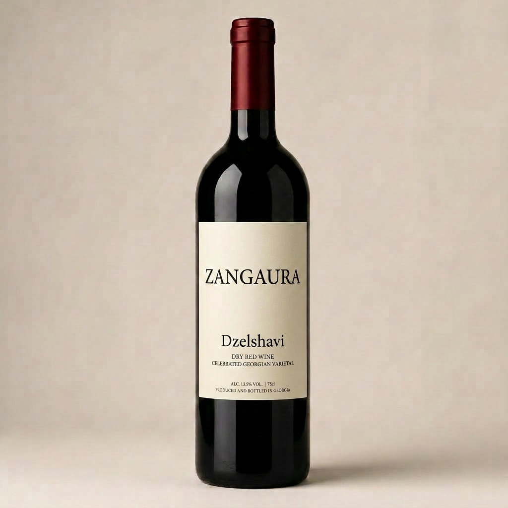 ZANGAURA Dzelshavi wine bottle