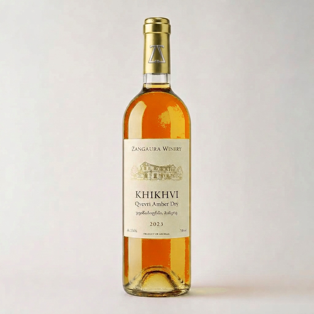 ZANGAURA Khikhvi Amber Dry wine bottle