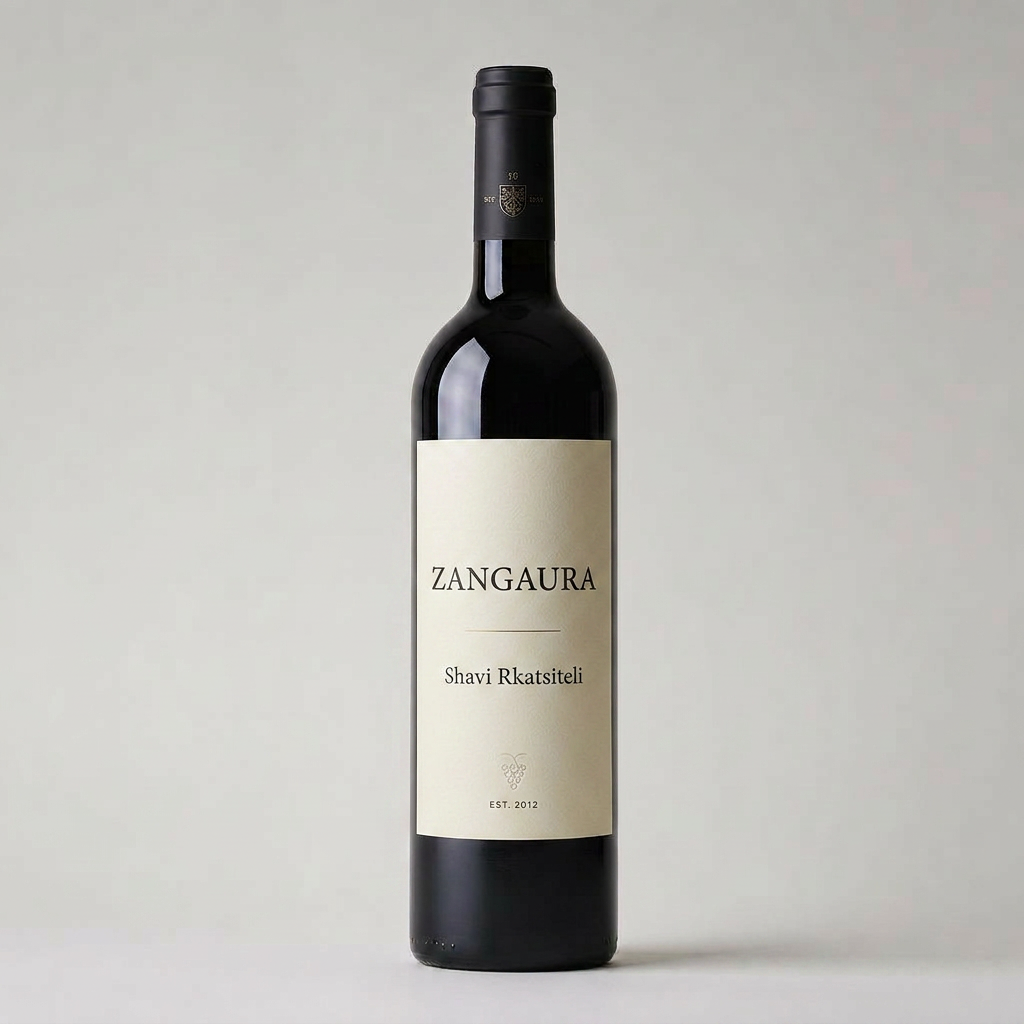 ZANGAURA Shavi Rkatsiteli wine bottle