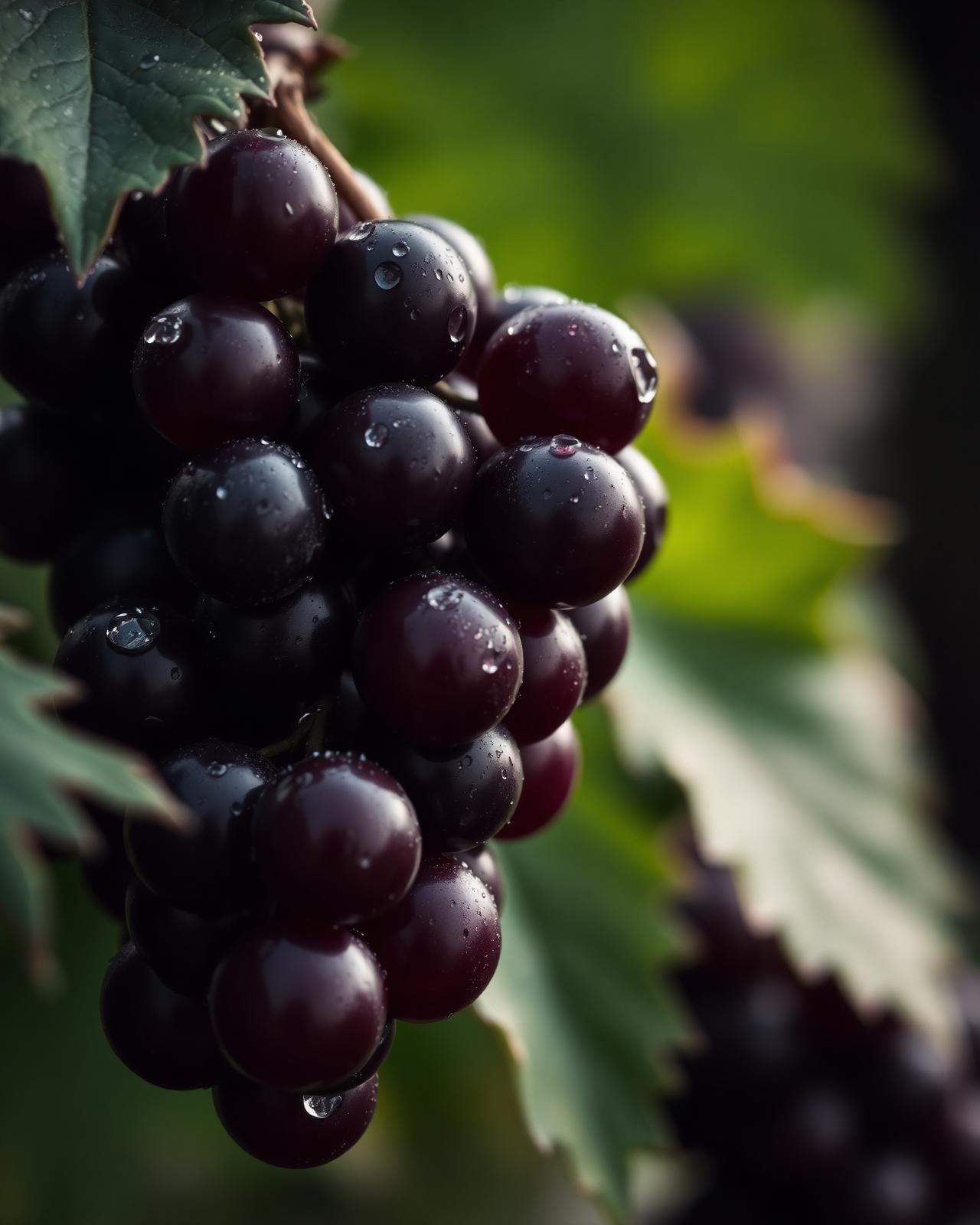 Ripe wine grapes